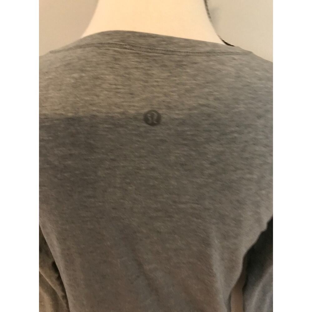 Lululemon Knot a Problem Long Sleeve Gray Draped Tee - Picture 6 of 9